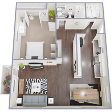 1 Bedroom 1 Bath 181 floor plan